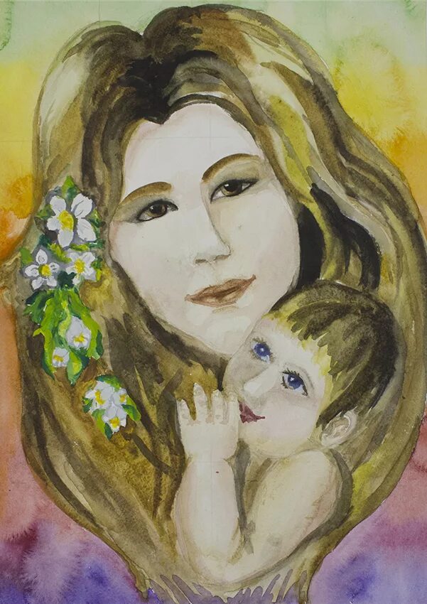 Портрет мамы. Рисунок для мамы. Рисунок ко Дню матери. Рисунок на тему день матери. Материнство 4 класс изо