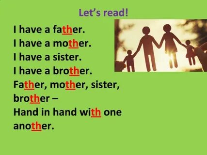 My mother my sister read