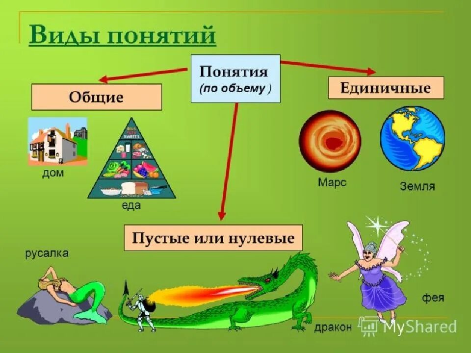 Виды понятий. Общие и единичные понятия. Виды понятий по объему. Общее понятие единичное понятие.