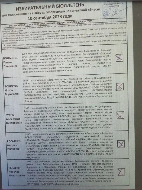 аудит бюллетеней после голосования