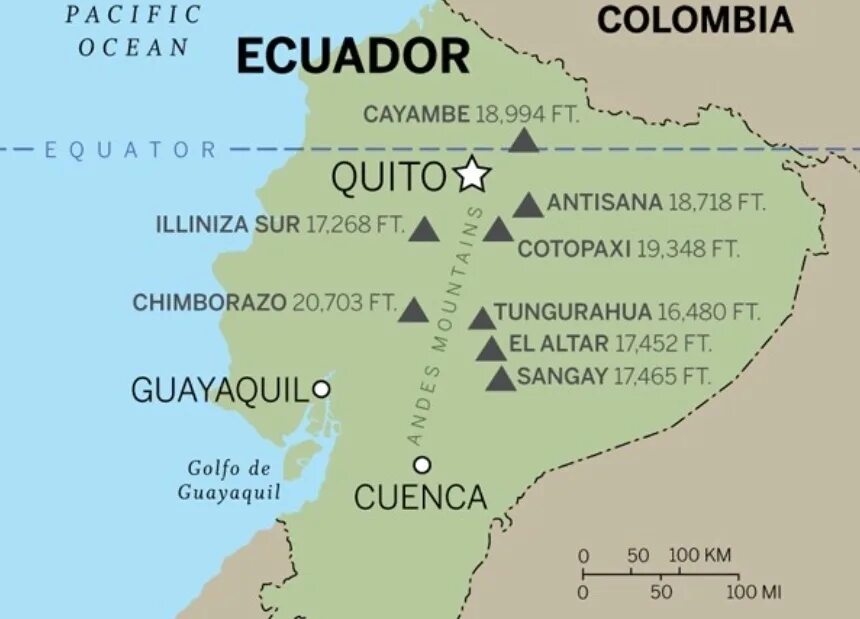На каком материке находится вулкан котопахи. Вулкан Чимборасо на карте. Вулкан Котопахи Эквадор на карте. Вулкан Чимборасо на карте Южной Америки.