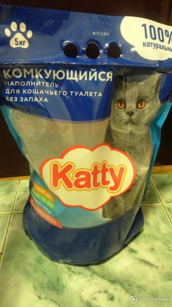 Отзыв о Наполнитель для кошачьего туалета Katty комкующийся Все бы ничего, если 