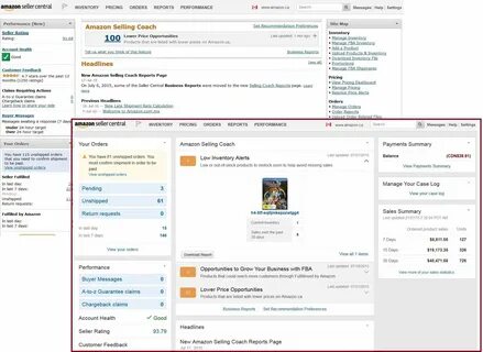 Amazon seller center