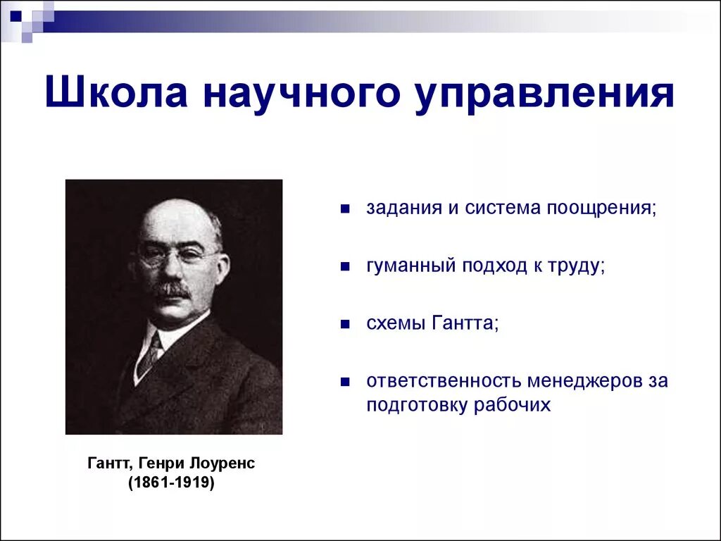 Школа научного управления положения. Гантт школа научного управления. Школа научного управления в менеджменте. Школа научного управления представители.