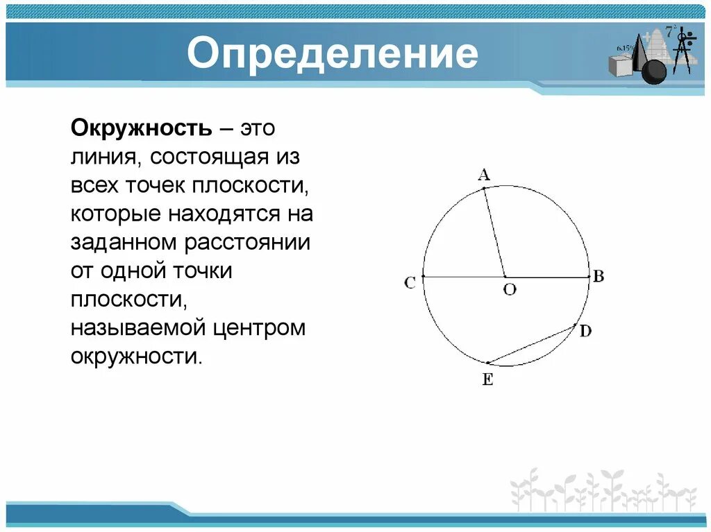 Дайте определение круга. Круг определение. Определение окружности. Линии в окружности. Окружность и круг определение.