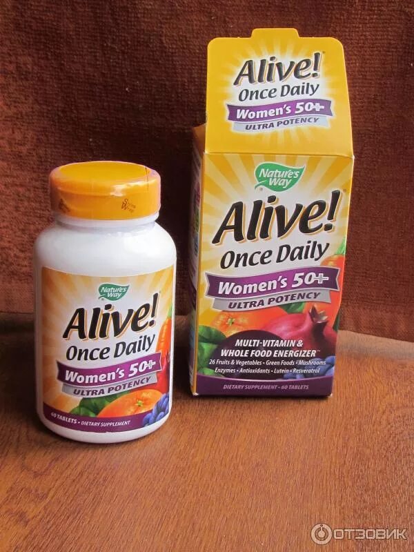 Once daily. Alive витамины для женщин 50+. Витамины для женщин айхерб Alive. Натурес Вэй витамины для женщин. Комплекс витаминов 50+ для женщин.