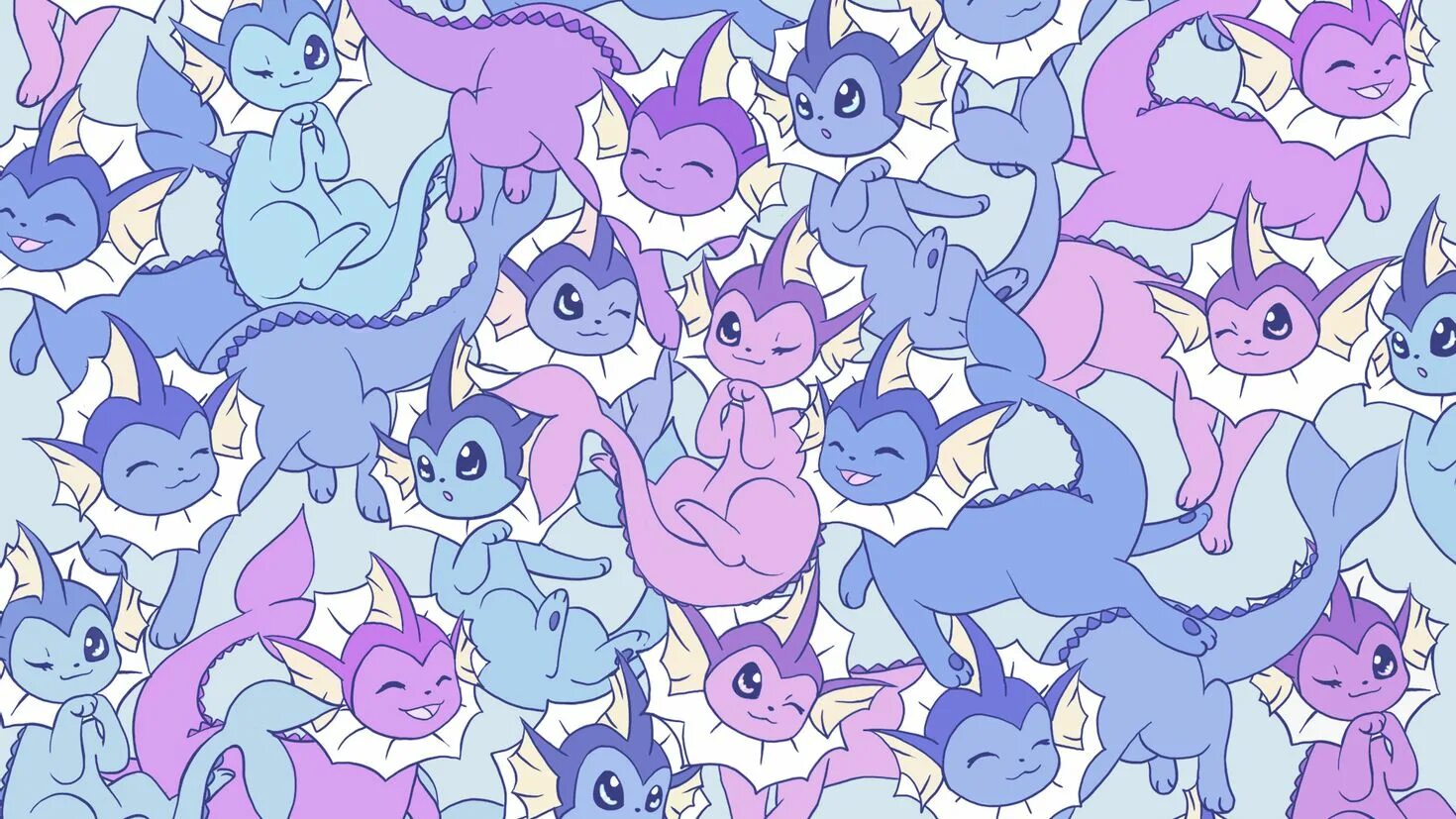 Pokemon wallpaper. Покемон Вапореон шайни. Иви покемон. Покемоны фон. Покемоны обои.