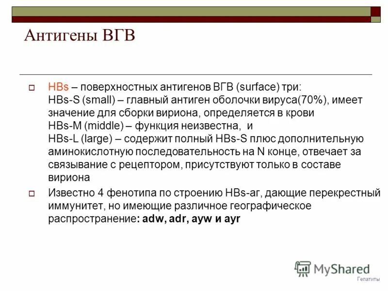 поверхностный антиген гепатита в