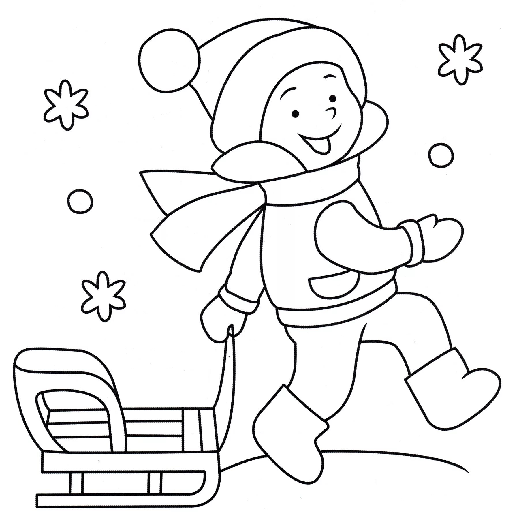 Раскраска 3 4 года распечатать зима All Kind Of Winter Season Symbols Coloring Page : Color Luna Coloring pages, Onl