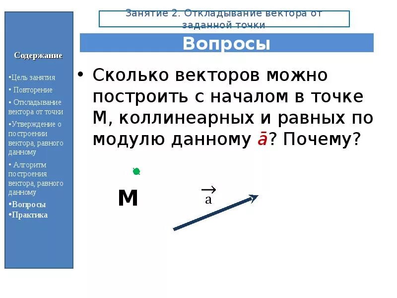 От любой точки можно отложить вектор. Откладывание вектора от точки. Как отложить вектор равный данному от точки. Как отложить вектор равный данному. Отложить вектор от точки.