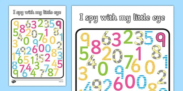 T me number pass. I Spy numbers. I Spy numbers 1-20. I Spy numbers 1-10. I Spy numbers 20-100.