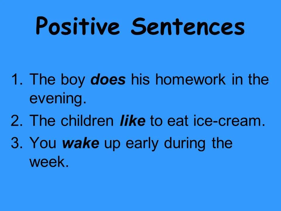He does homework. Positive affirmative sentences. positive sentences правило. he do или does his homework. предложения positive.