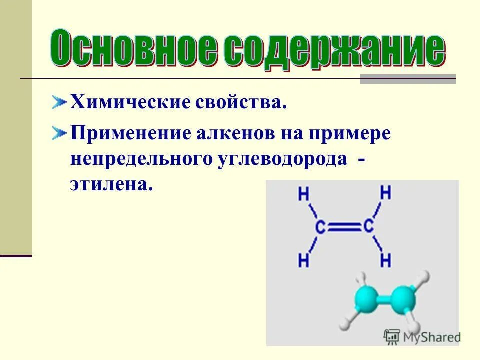 Назвать непредельные углеводороды