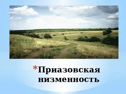 Кубано приазовская низменность