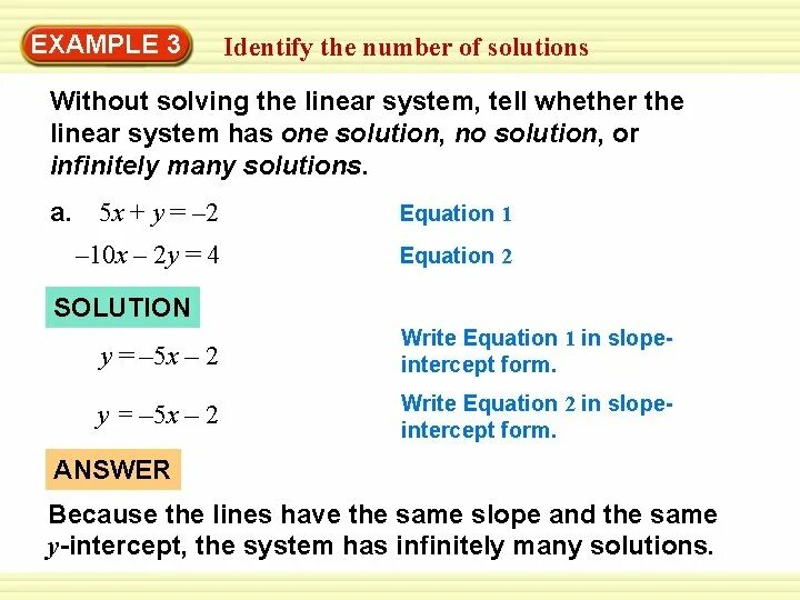 Because of the number of. System equation one solution. system of equation has no solution. the systems of equation with one solution. system equation 1 solution.