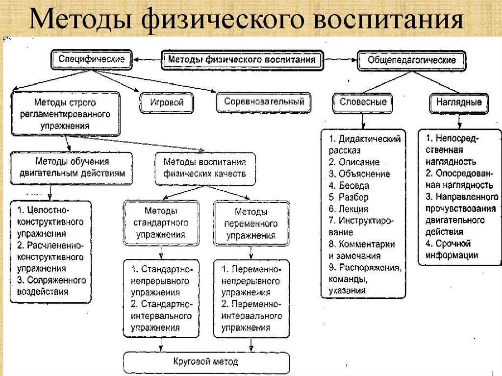 Физического воспитания способы применения физических упражнений