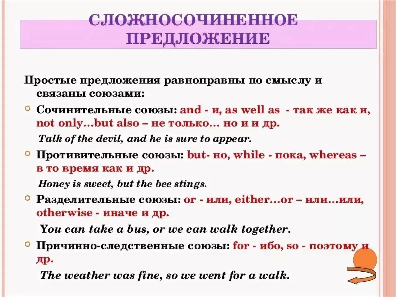 Составить 10 предложений с союзами. Сложные предложения в английском языке примеры. Сложносочиненные предложения в английском языке. Сложноподчиненные предложения в английском языке. Сложносочиненное предложение в английском.