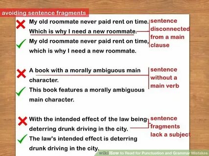 Mistakes sentences