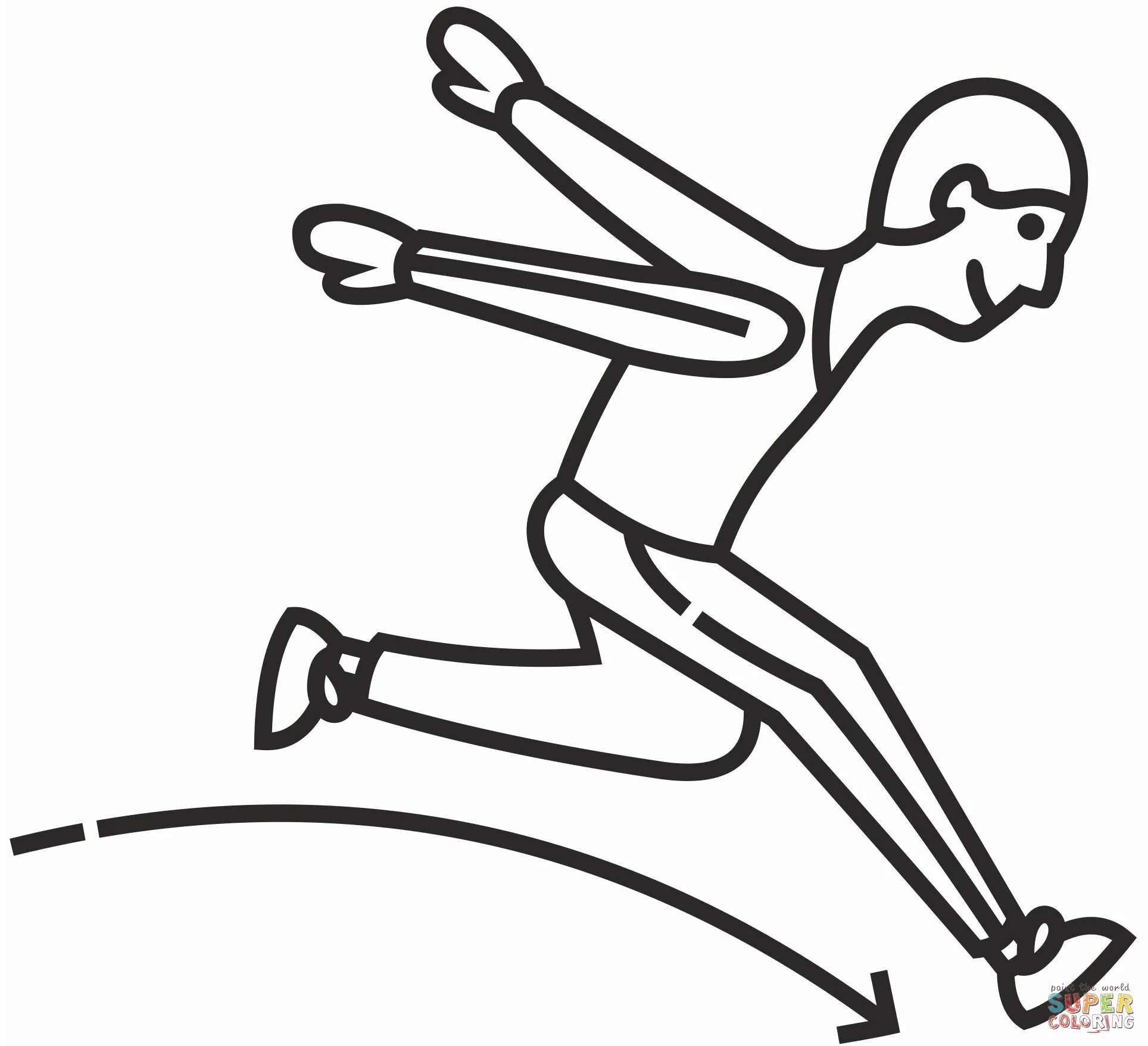 Рисунок в длину. Легкая атлетика раскраска для детей. Прыжок раскраска. Рисунок на тему легкая атлетика. Раскраски легкая атлетика прыжки.