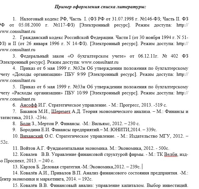 Как оформляется список литературы по госту. Как оформляется список литературы по госту