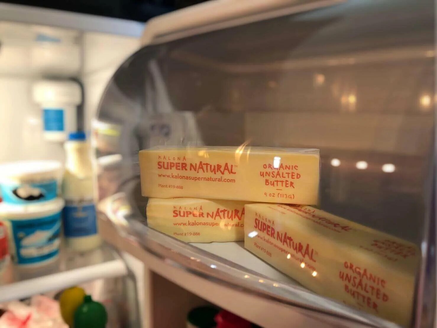 1 is there butter in the fridge. Butter in the fridge. you should keep the butter in the refrigerator.passive.
