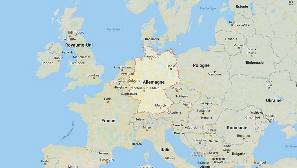 Германия. Карта.