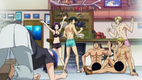 Reseña Grand Blue - Capítulos 5 y 6. Desnudos, pocky game y buceo. 