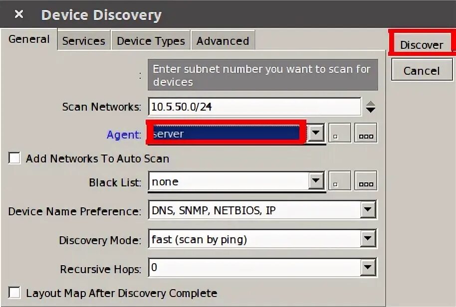None device searched. Discovery Mode. Device Discovery. Dynamic device Discovery.