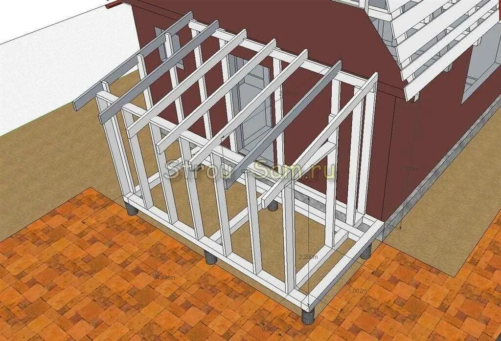 Каркасная пристройка. Каркас террасы к дому. Каркас пристройки. Пристрой к дому каркасный. Каркас крыши пристройки