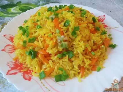 Рис с морковкой луком перцем