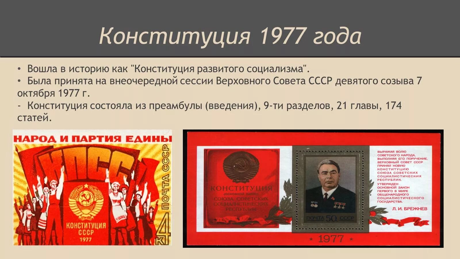 Принятие конституции 1977 года. Брежневская Конституция 1977. Принятие Конституции СССР 1977. Конституция 1977 года презентация. Конституция 1977 года развитого социализма.