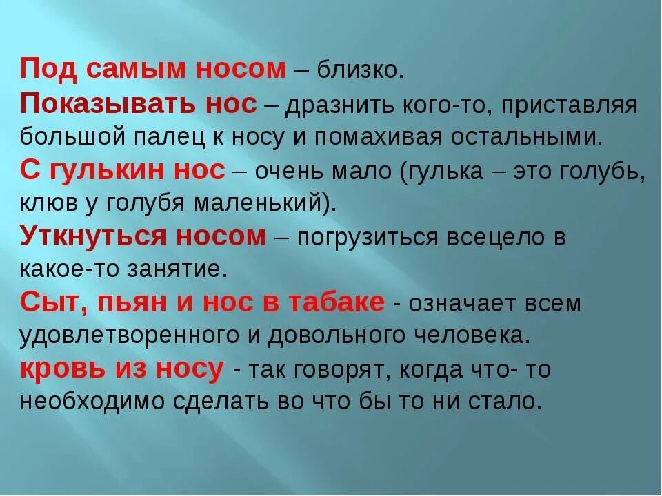 Потянул носом одним словом. Фразеологизмы про нос. Под самым носом фразеологизм. Фразеологизмы со словом нос и их значение. Фразеологизмы примеры нос.