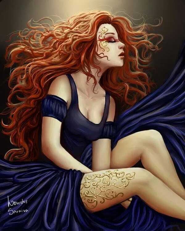 Все ведьмы рыжие читать. Ведьма с рыжими волосами. Рыжая женщина арт. Девушка с рыжими волосами фэнтези. Рыжая кудрявая ведьма.