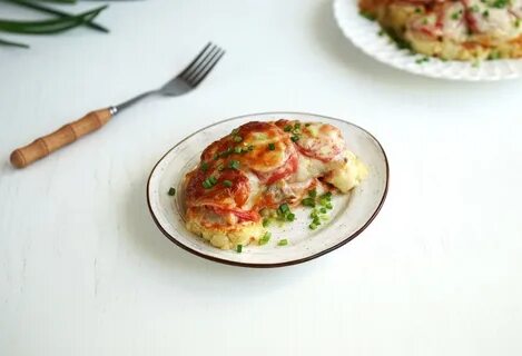 Стейк из капусты с курицей