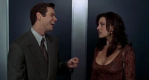 Jim Carrey and Krista Allen in Liar Liar (1997). 