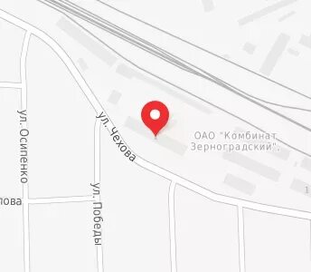 Карта зернограда с улицами и номерами