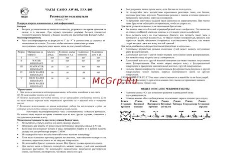 Настройка часов w601