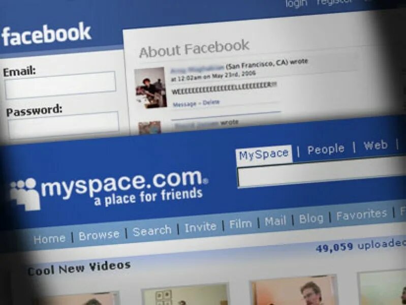 Facebook out. Myspace и facebook. myspace 2011.