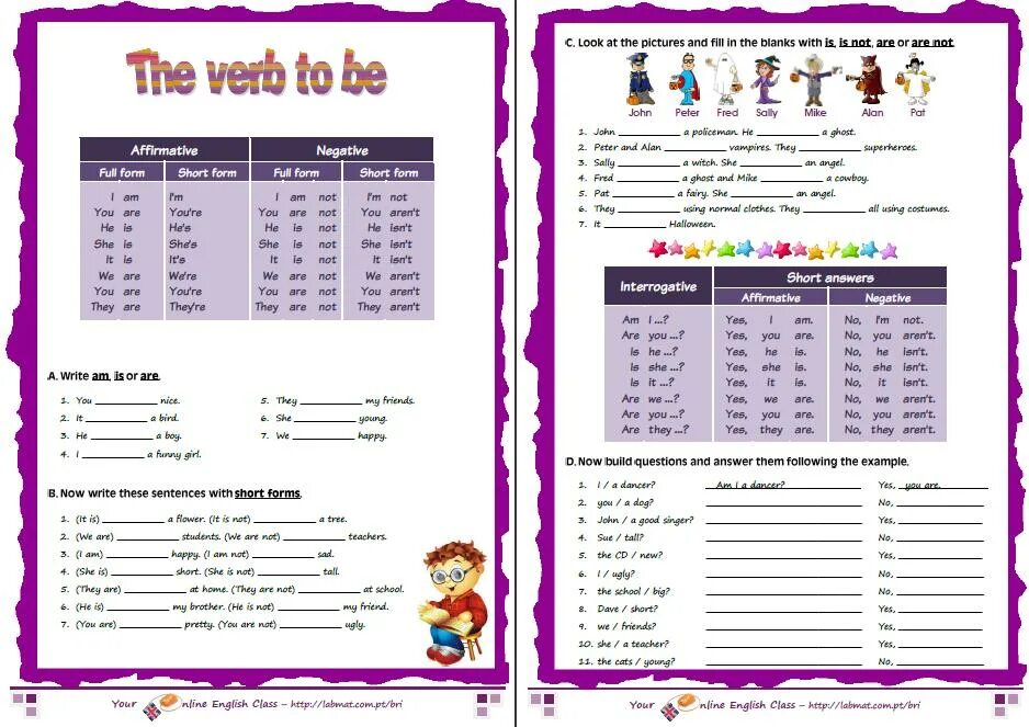 Verb to be for Beginners. Глагол to be Worksheets. Глагол to be в present simple упражнения. To be exercises упражнения.