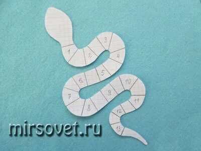Шаблон змеи из фетра