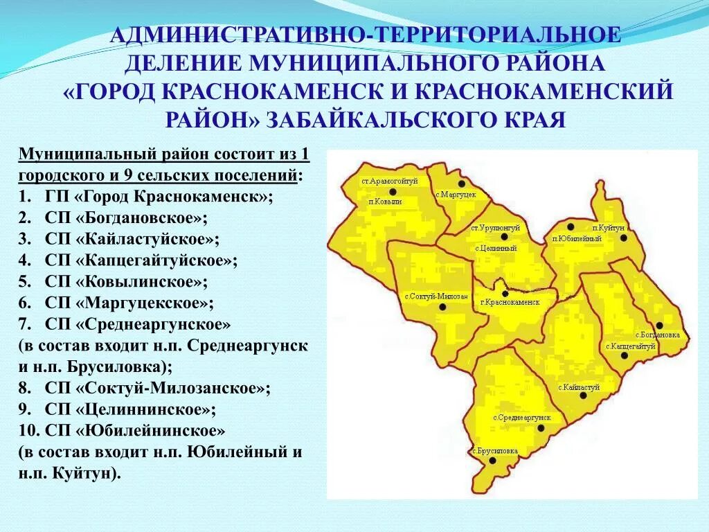 Краснокаменский район Забайкальский край. Административно-территориальное деление. Краснокаменский район карта. Административно - территориальное деление района. Самые крупные территориальные единицы