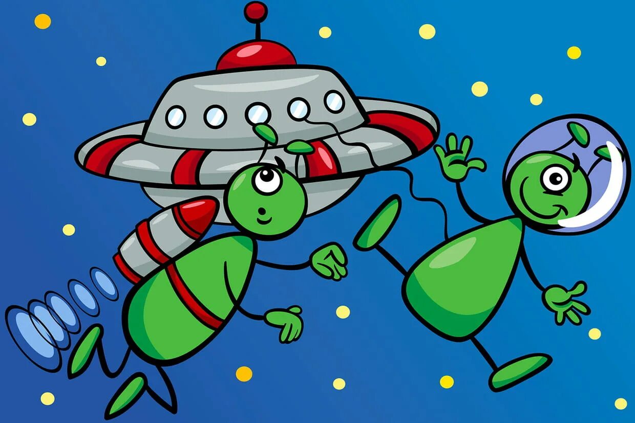 Инопланетяне для дошкольников. Летающие тарелки и пришельцы из космоса для детей. Космические пришельцы для малышей. Инопланетяне в космосе для детей.