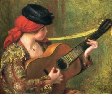 Renoir Young Spanish Woman with a Guitar, 1898.