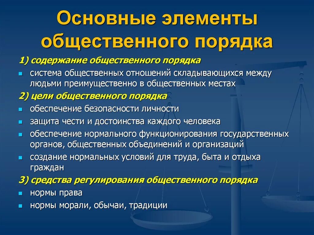 Включи порядка. Основные элементы общественного порядка. Понятие и основные элементы общественного порядка. Понятие общественного порядка. Основные элементы общественной безопасности.