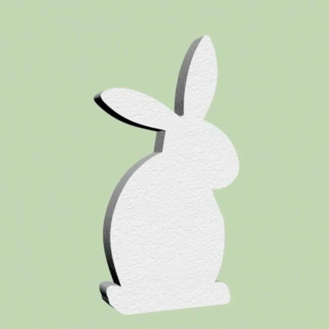 Фигура зайца. Фигурка зайца из пенопласта. Заяц из пенопласта. Кролик из пенопласта.