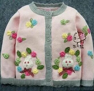 Украшать вязаные детские
