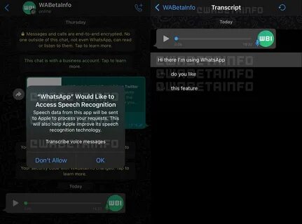 Перевод голосовых сообщений в текст ватсап