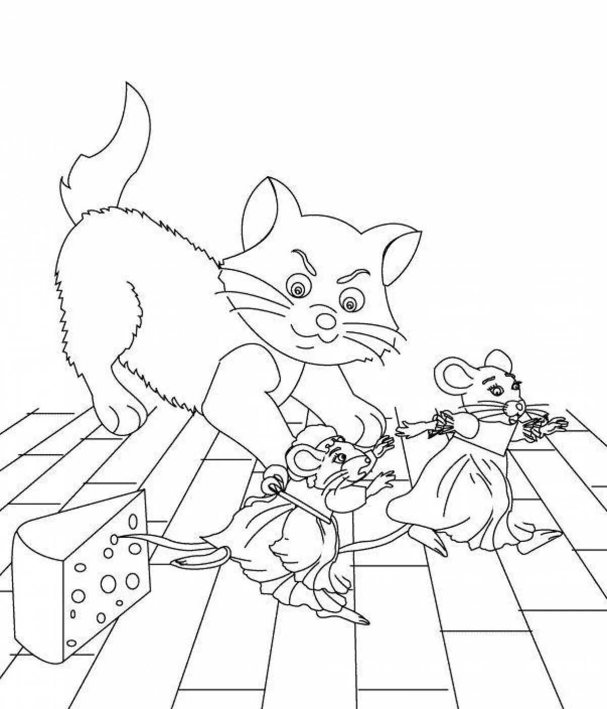 Кошка мышка детская игра. Раскраска кошка и мышка. Кошка с мышкой раскраска для детей. Раскраска кот и мышка для детей. Котик с мышкой раскраска.