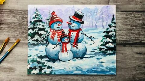 Нарисовать рисунок на новый год гуашью