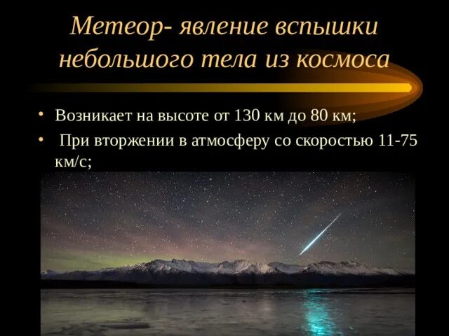 История метеоров